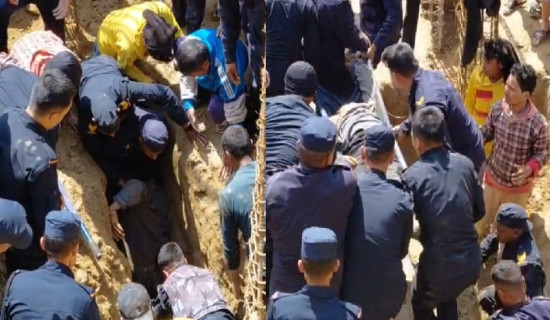 Worker buried under mudslide rescued alive in Dhankuta