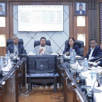 Roof of meditation centre, constructed  recently, starts leaking in Lumbini