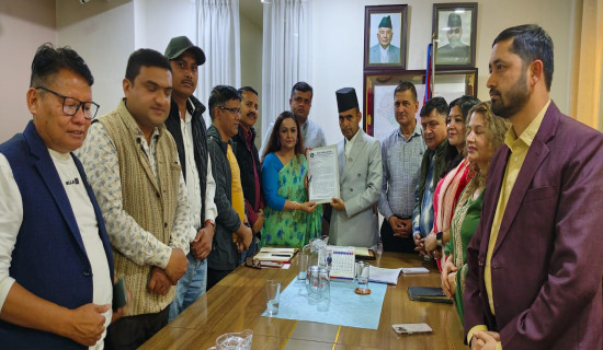 Minister Dr Timilsina, FNJ discuss advertisement issues