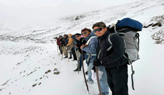 Locals forced to walk across frozen Nyalu Pass to reach Limi