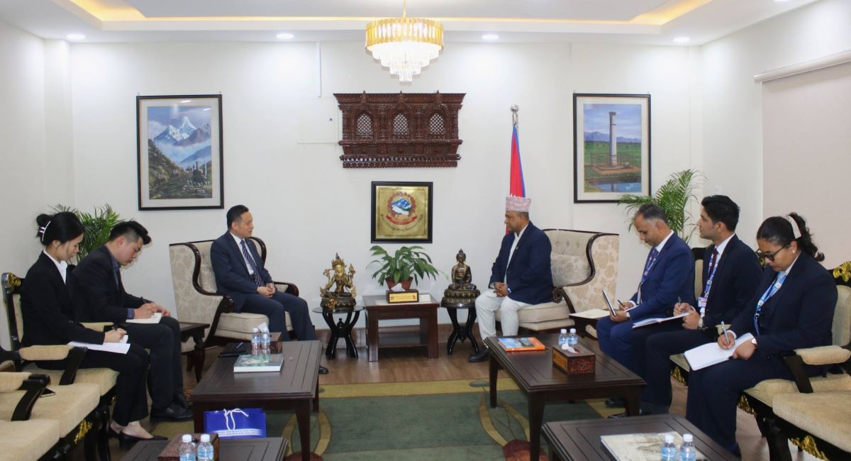 Chinese envoy Zhang calls on Foreign Minister Khanal, discussion on enhancing mutually beneficial cooperation
