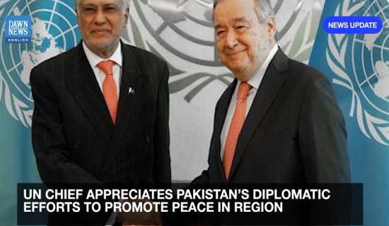 Pakistani PM thanks UN chief for endorsing Pakistan's peace efforts